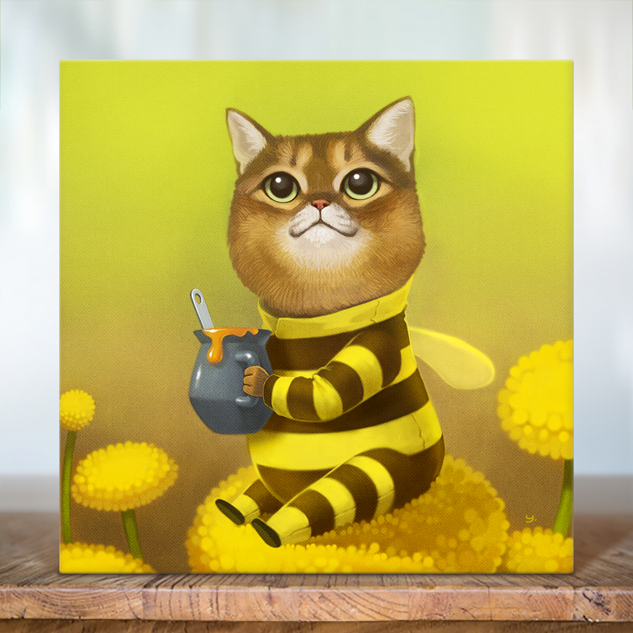 달콤한 꿀 고양이 | 캔버스 액자